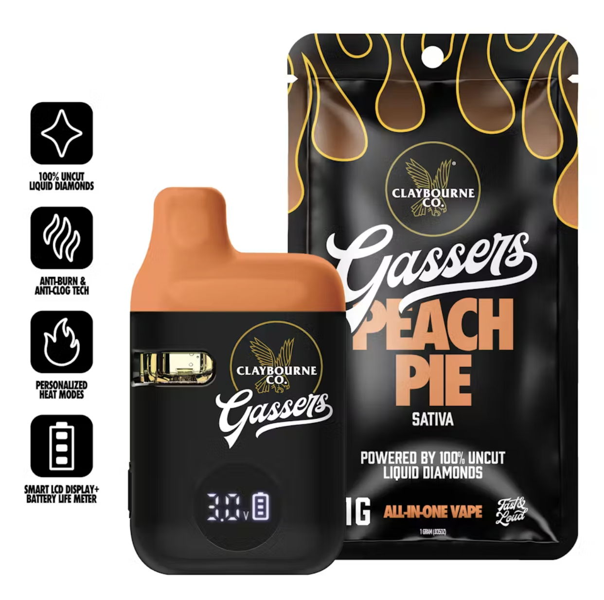 Peach Pie | Gassers Liquid Diamond AIO | 1g