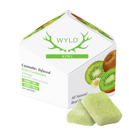 Wyld - Gummies - Kiwi (1:1) (THC:THCv) 100mg