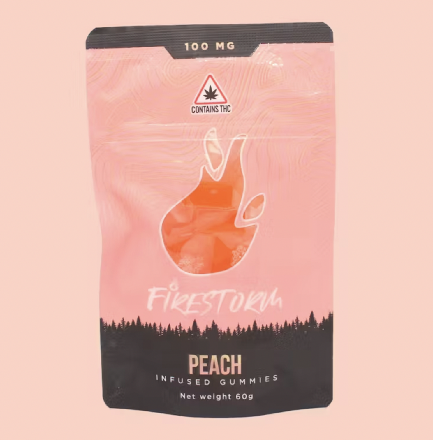 100mg 1:1 Gummies | Peach