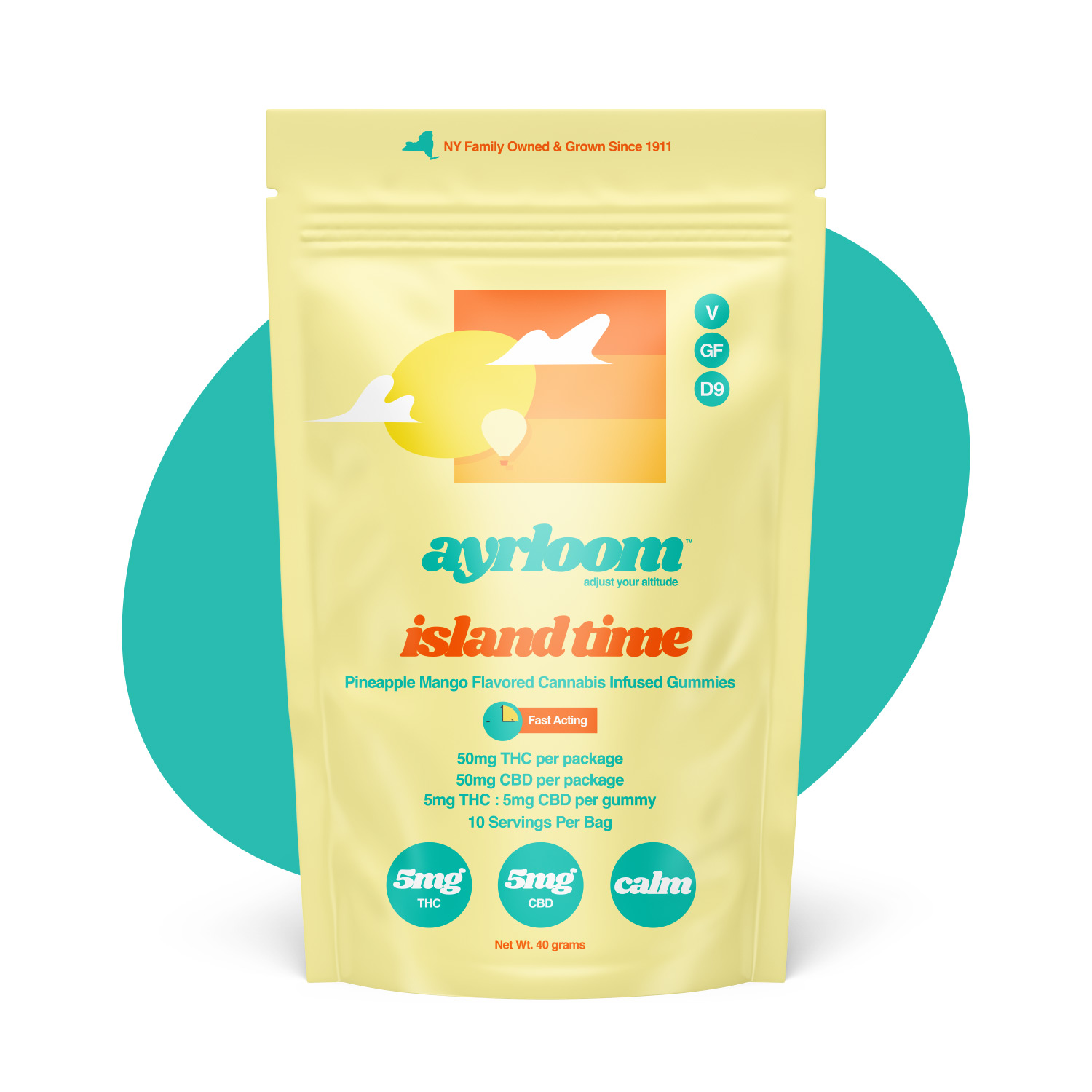 Island Time Pineapple Mango 1:1 | 10pk Gummy | 50mg