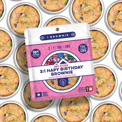 Brownie | Happy Birthday W/ White Chocolate 2:1 THC:CBG | :
