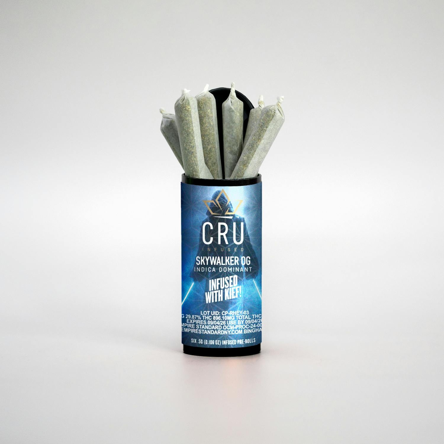 Preroll | 6pk | Indica | Skywalker OG | Kief Infused