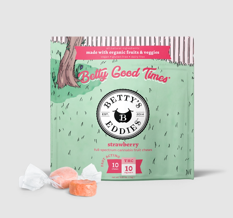 BETTY'S EDDIES Fruit Chew 100mg: Strawberry 10pc