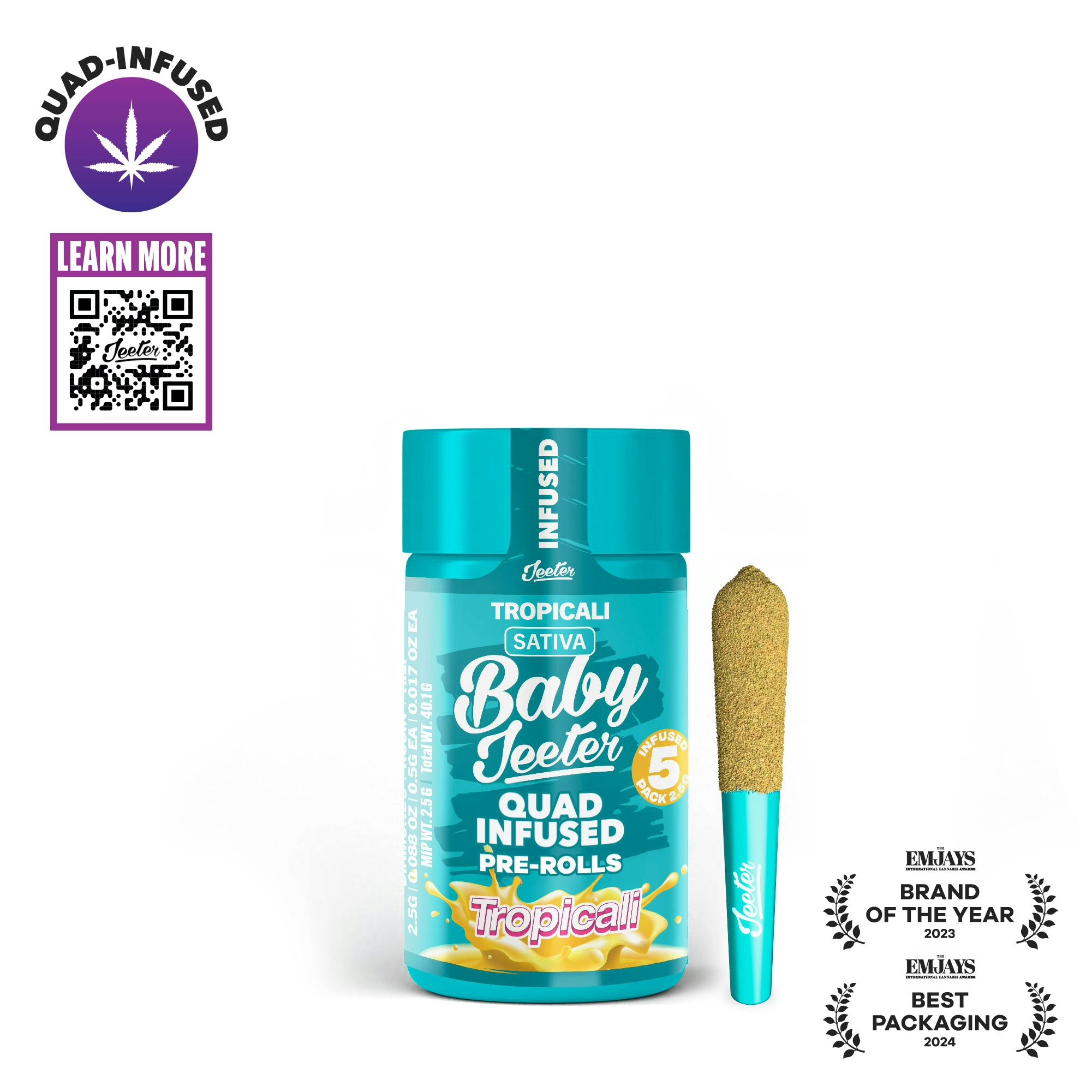 Tropicali Baby Jeeter Infused Pre-Roll 5-pack | 2.5g