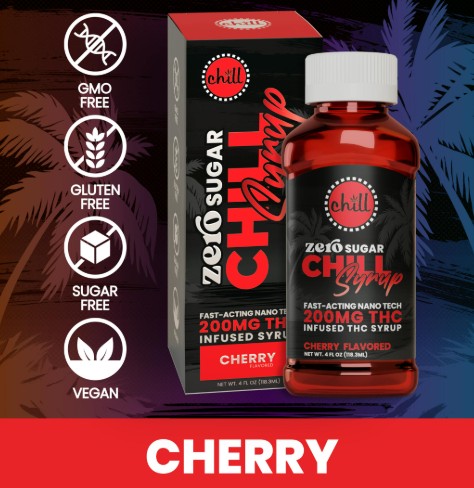 Chill Medicated - Cherry Syrup (Zero Sugar) - 200mg