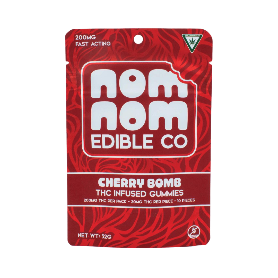 Nom Nom -  200mg Gummies - Cherry Bomb