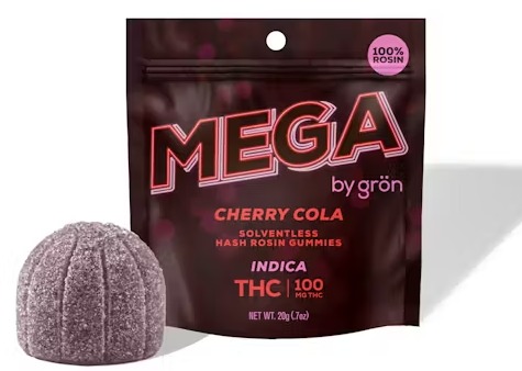 Cherry Cola MEGA | Solventless Hash Rosin Infused Gummy | 100/Package