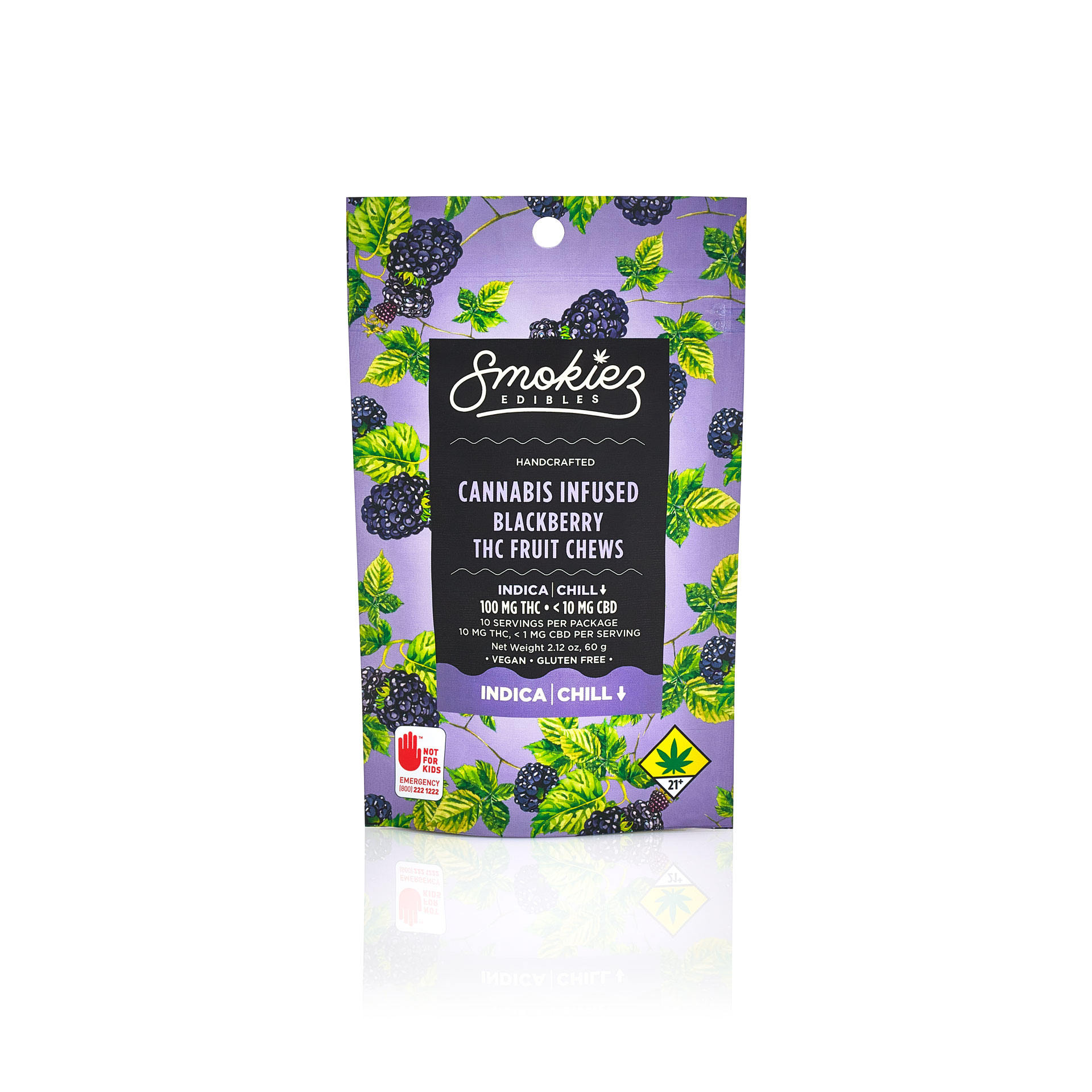 Blackberry Indica  100mg THC Fruit Chews