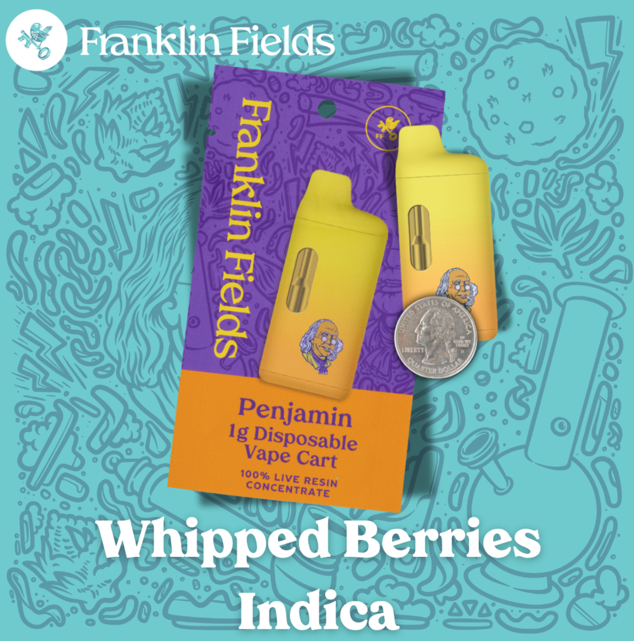 FRANKLIN FIELDS PENJAMIN | LIVE RESIN DISPOSABLE | WHIPPED BERRIES