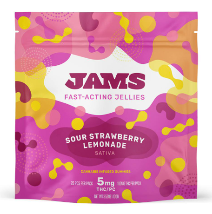 Fast Acting Jellies (100mg) Sour Strawberry Lemonade 20ct