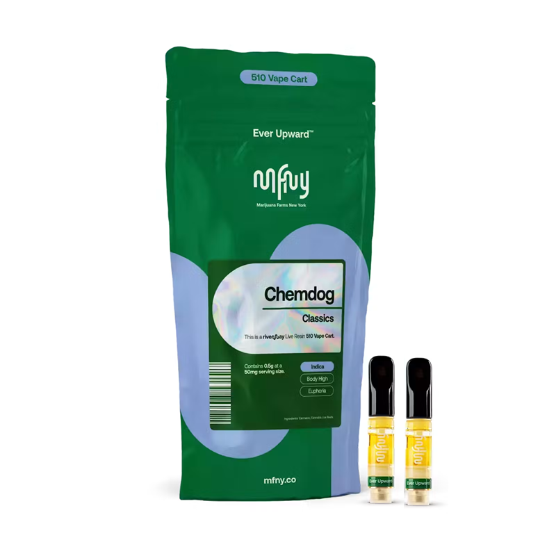 MFNY | Chemdog | Live Resin 510 Vape Cartridges 2x0.5g