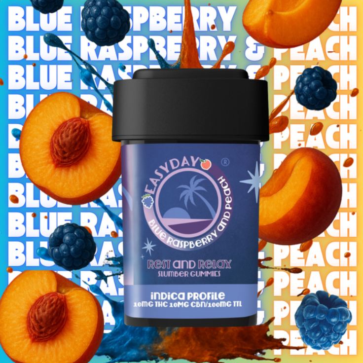 Slumber Blue Raspberry Peach I 100mg THC 100mg CBN