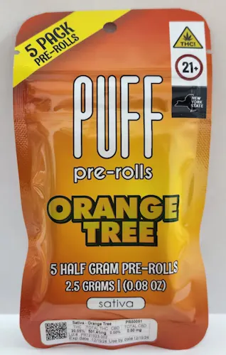 Pack 5ct Pre Roll - 2.5g - Sativa - Orange Tree