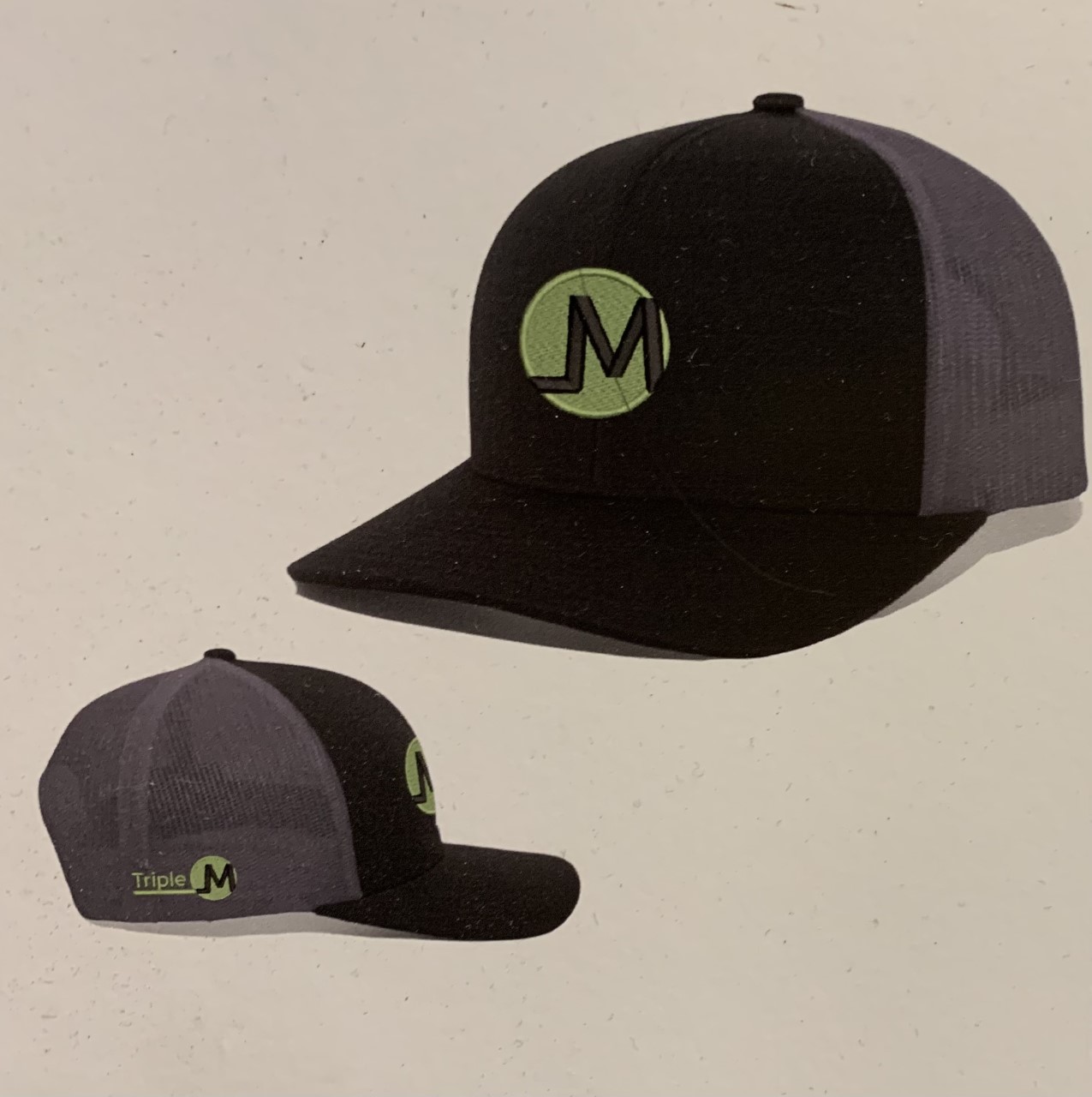 Trucker Hat Snapback - Black/Graphite