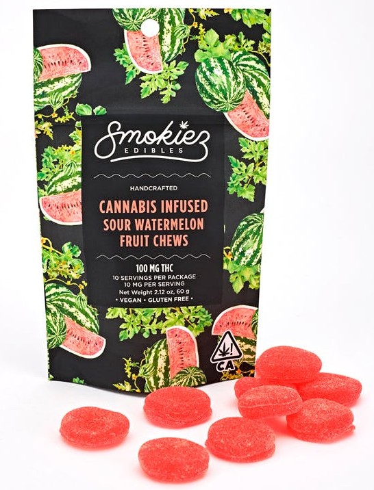 (19183) Sour Watermelon Fruit Chews 10Pk