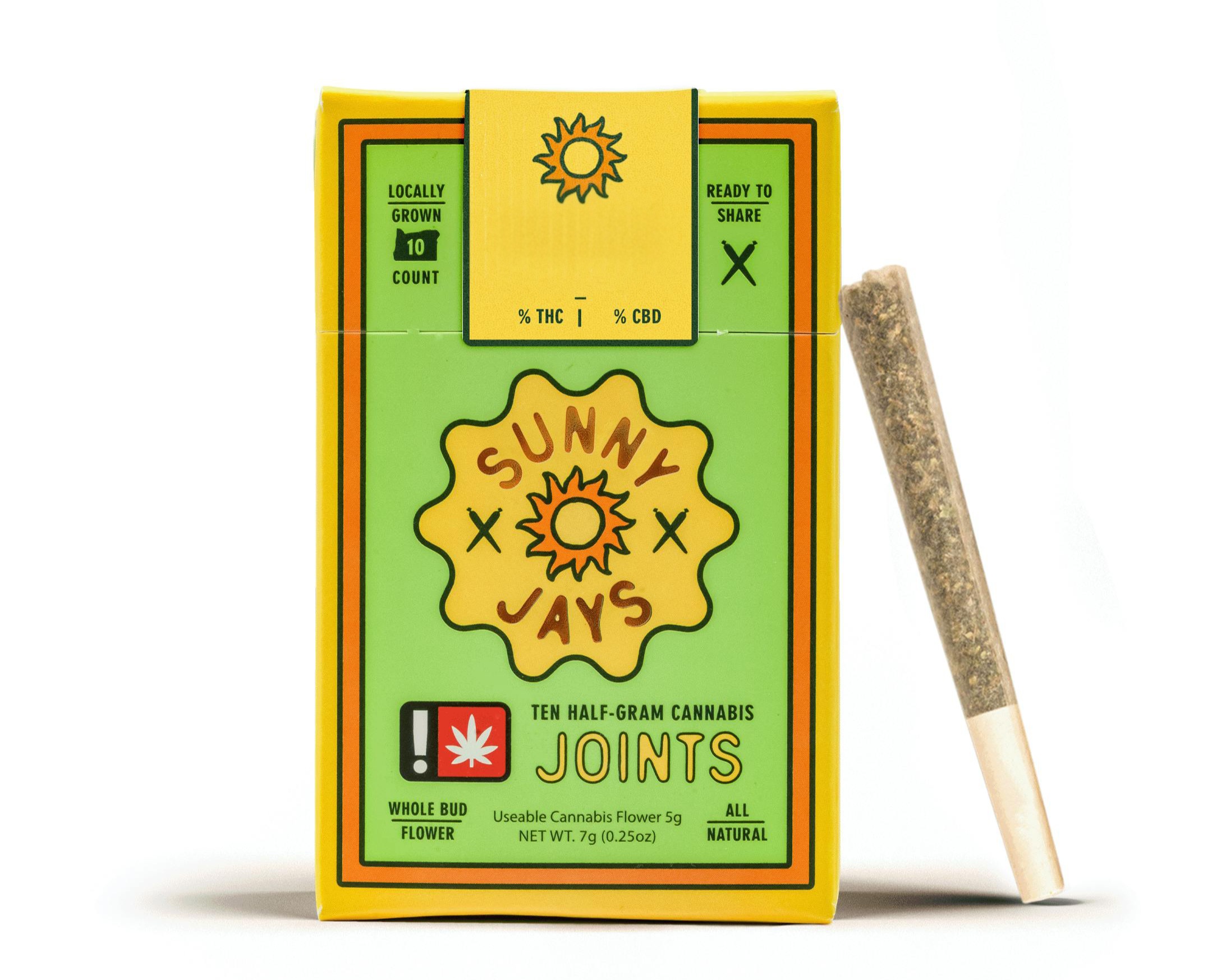 SUNNY JAYS - PREROLL - 10 PACK - MIX - LIME ZITTLES & GRAPE GAS