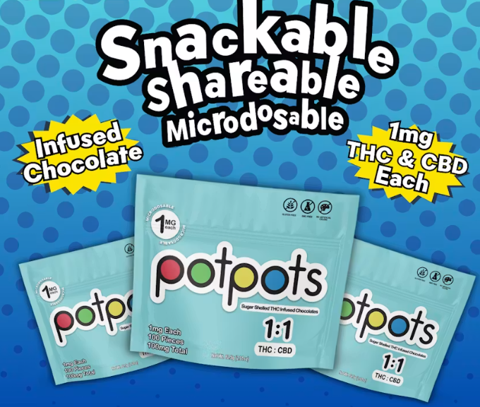 PotPots 1:1 Milk Choc 100mg