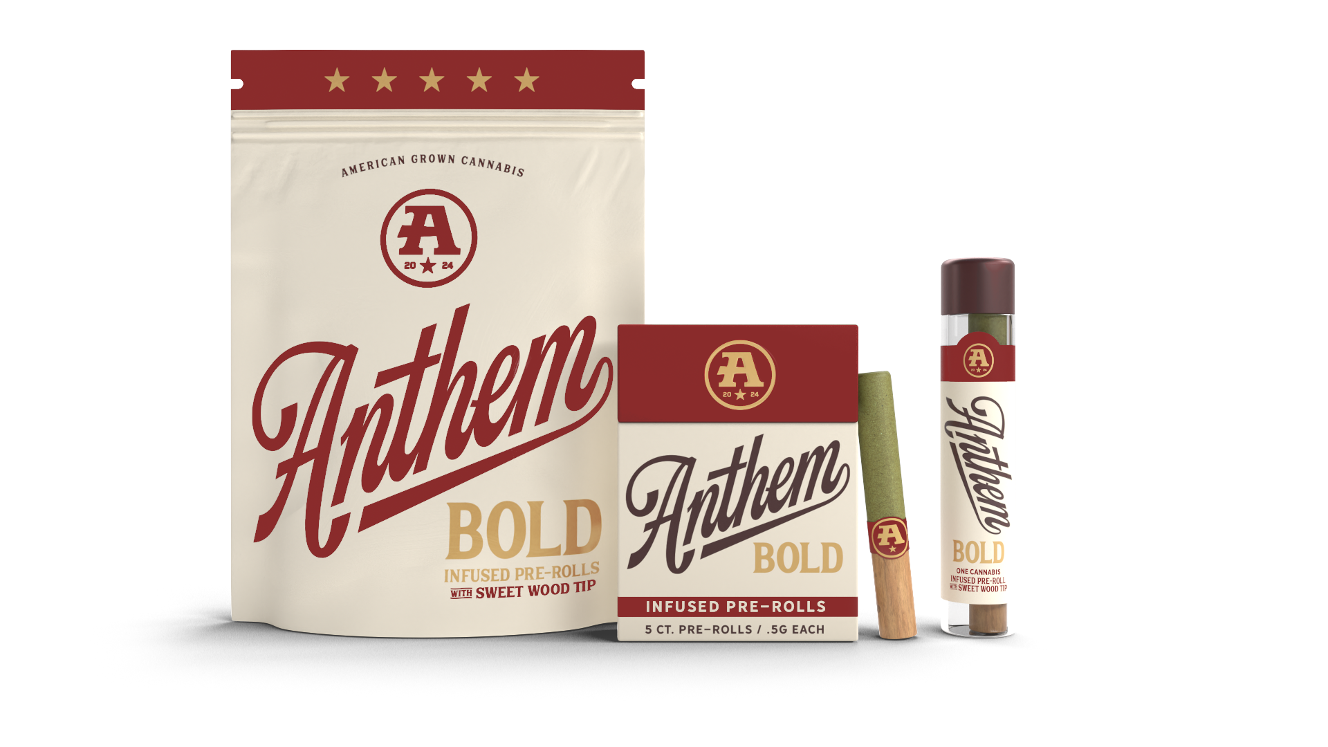 Anthem BOLD - Pineapple Haze - 1g - Wood Tip Infused Pre-roll