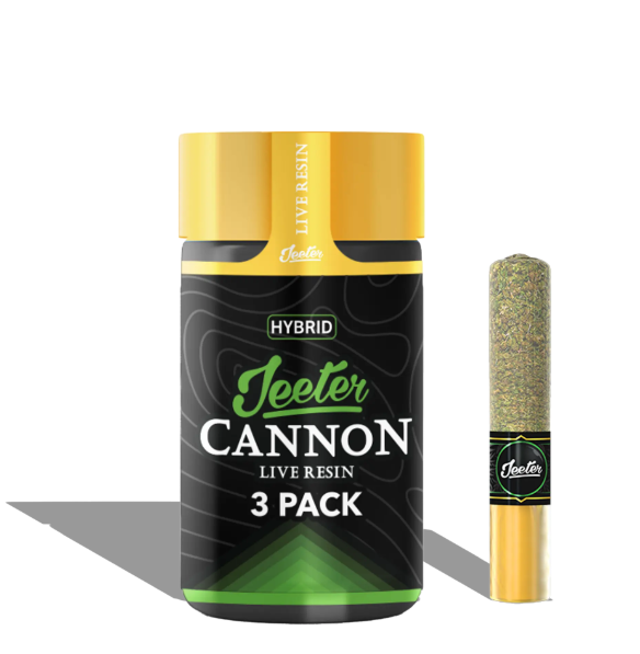 Jeeter Cannon - Pineapple Jack (h) - Live Resin Infused Preroll - 3pk/1.5g