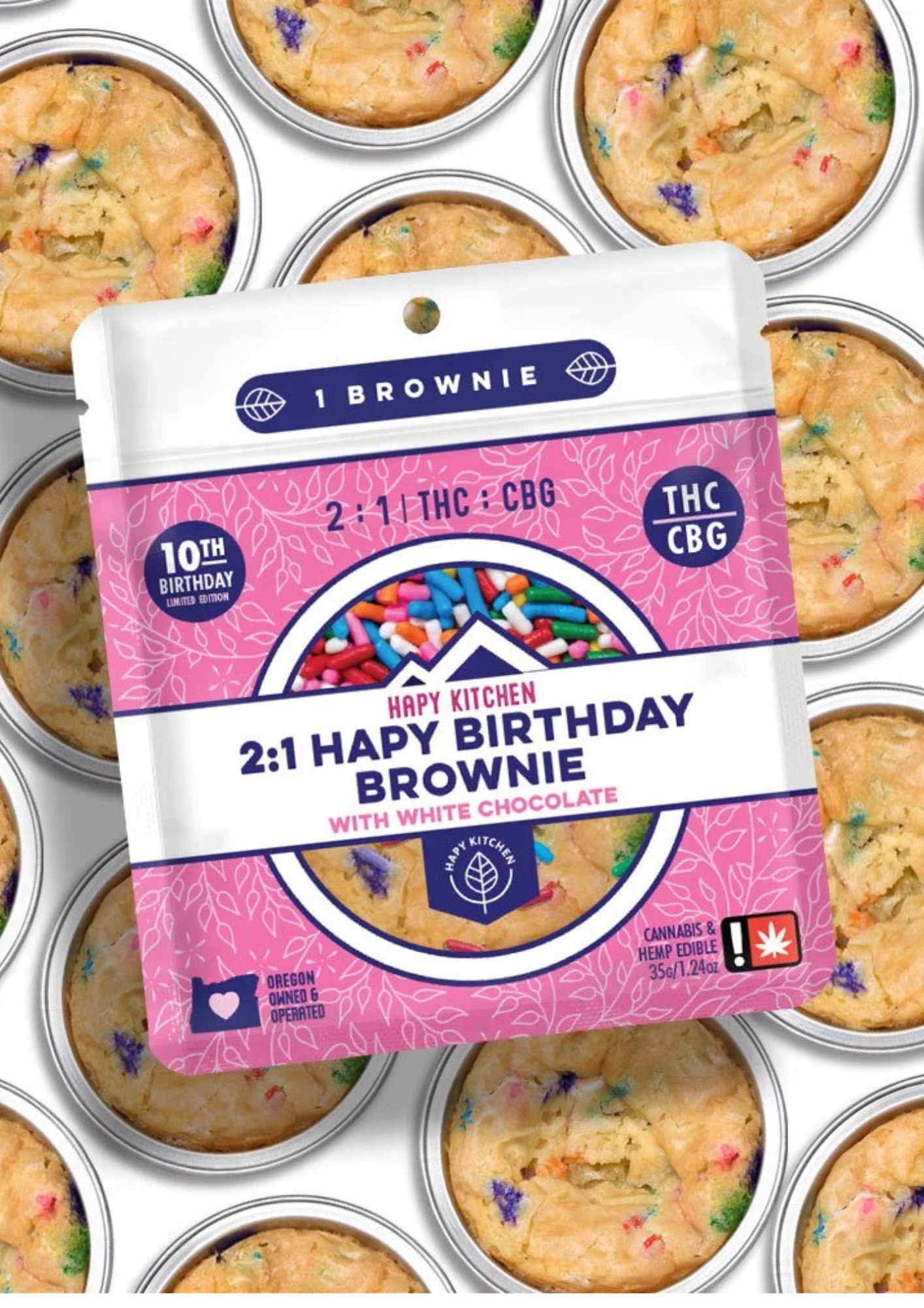 Birthday Brownie 2:1 THC/CBG - Hapy Kitchen