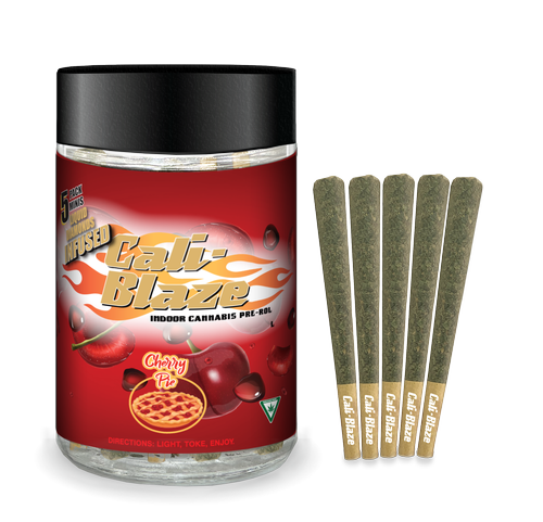 Cali Blaze - 5 Pack Infused Prerolls - Cherry Pie