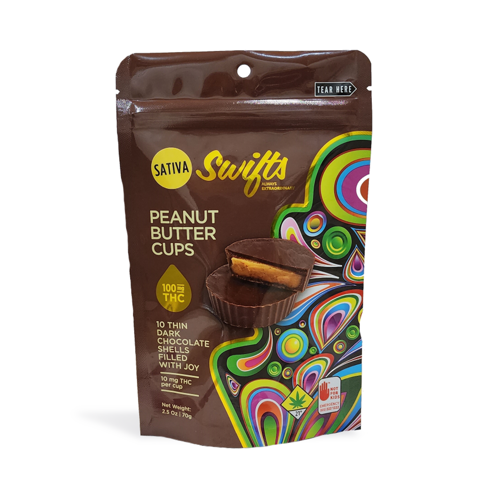 Dark Chocolate Sativa Peanut Butter Cups