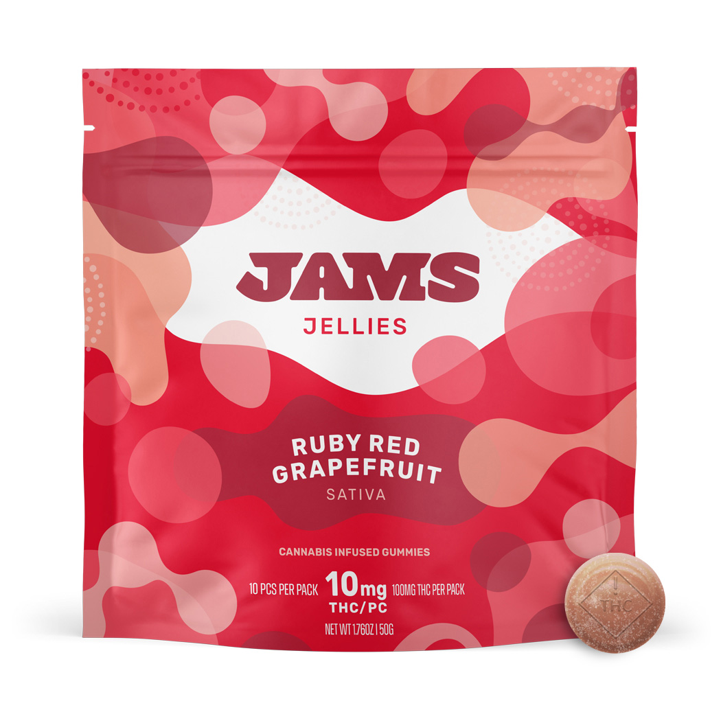 Jellies Edibles 10pk/100mg- Ruby Red Grapefruit