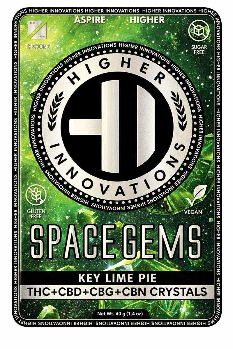 HI | Sugar-Free Space Gems | Key Lime Pie | 2:1:1:1 THC:CBD:CBG:CBN (200mg)