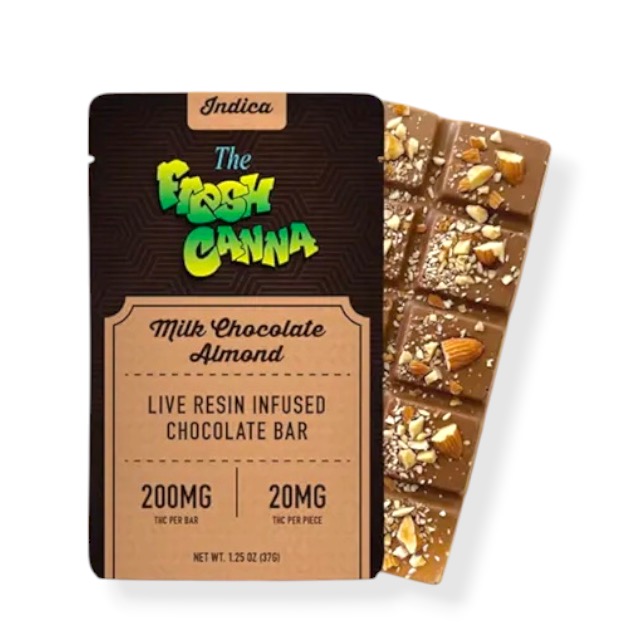 Fresh Canna - 200mg Chocolate Bar - Milk Chocolate Almond