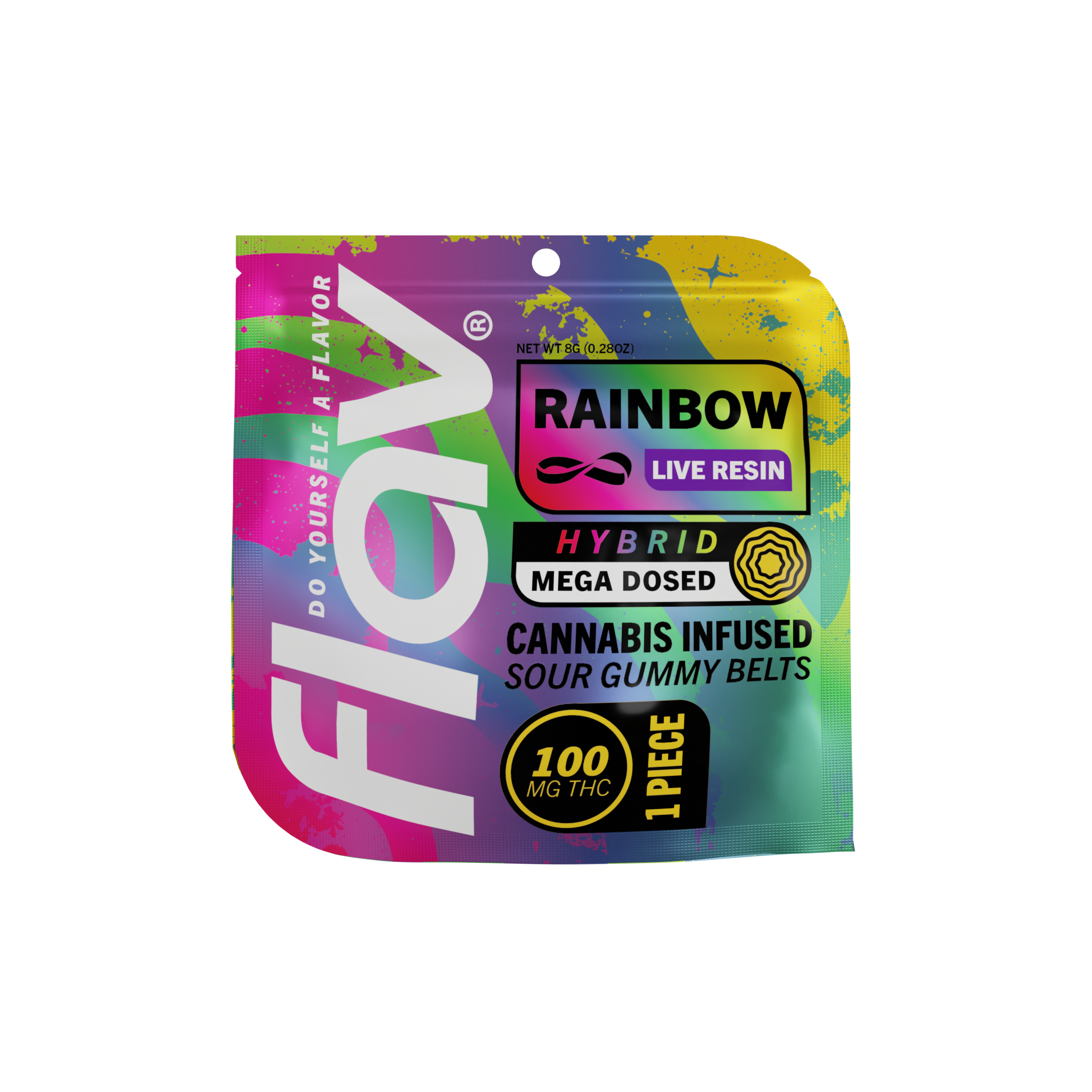 Flav Live Resin Rainbow MEGA Belt - 100mg