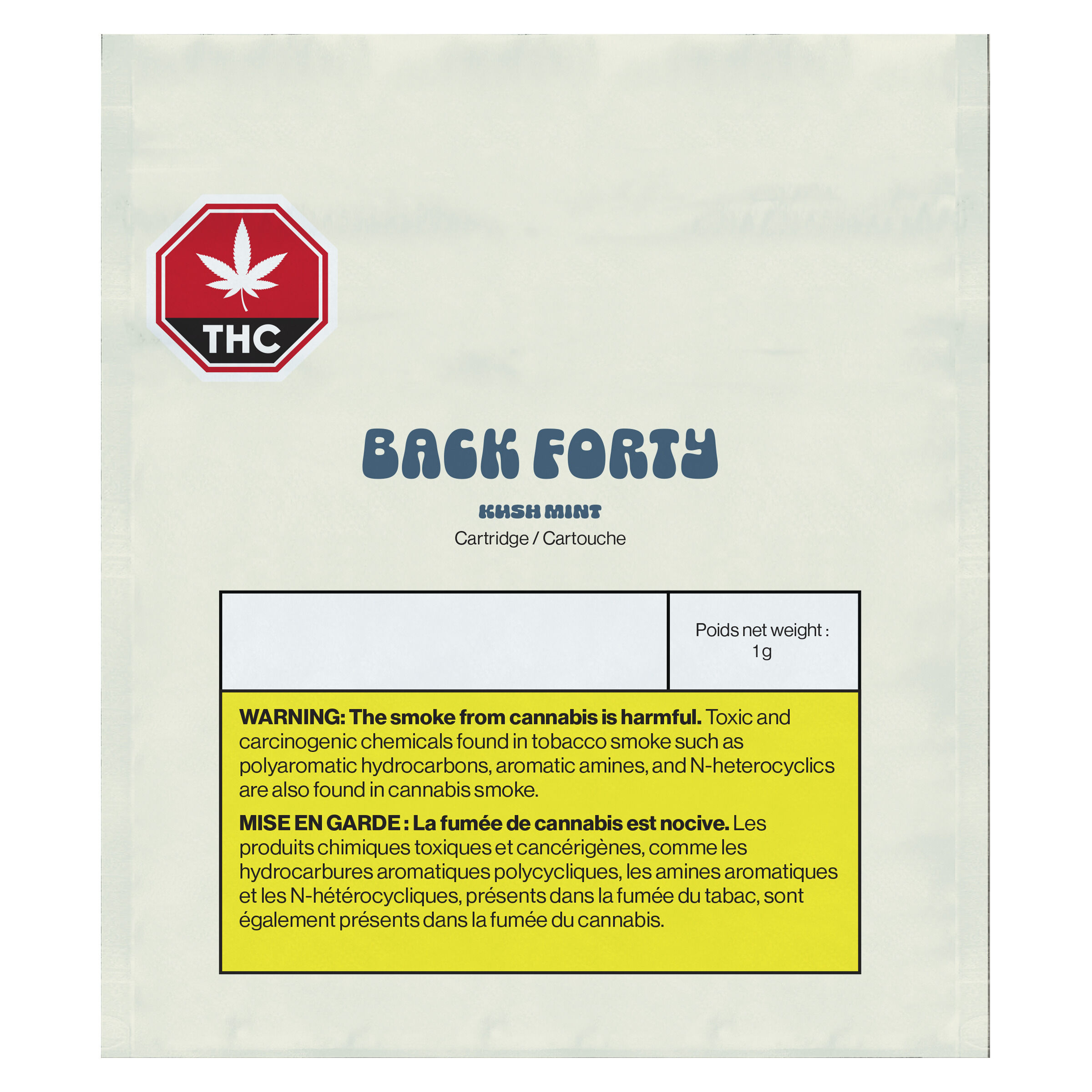 Back Forty - Kush Mint Liquid Diamonds 510 Thread Cartridge