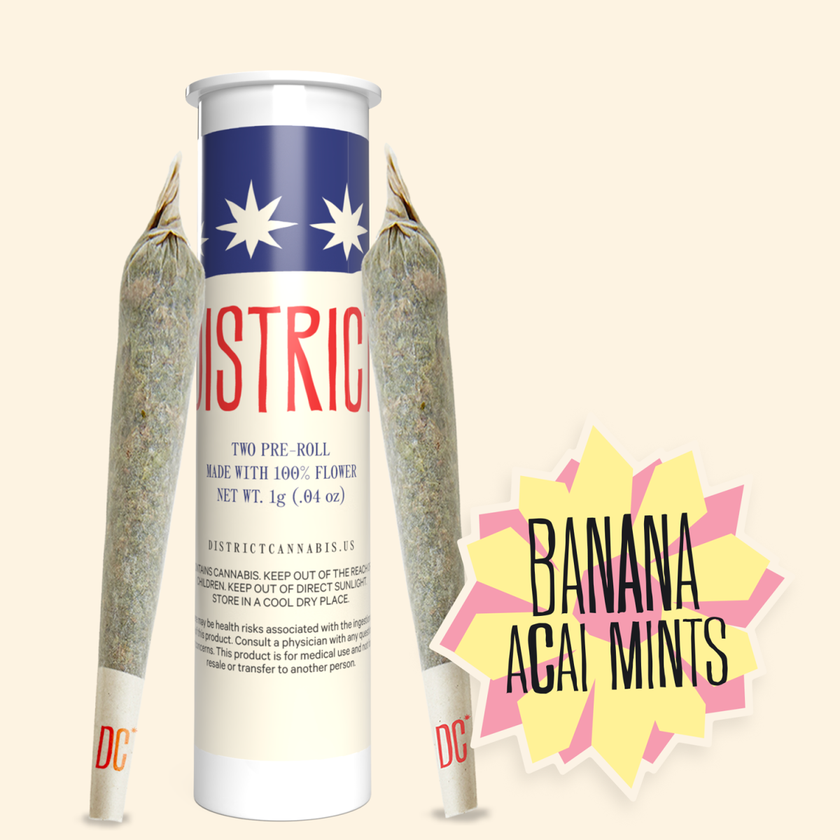 Banana Acai Mints - Pre-rolls 2-Pack (0.5g ea.)