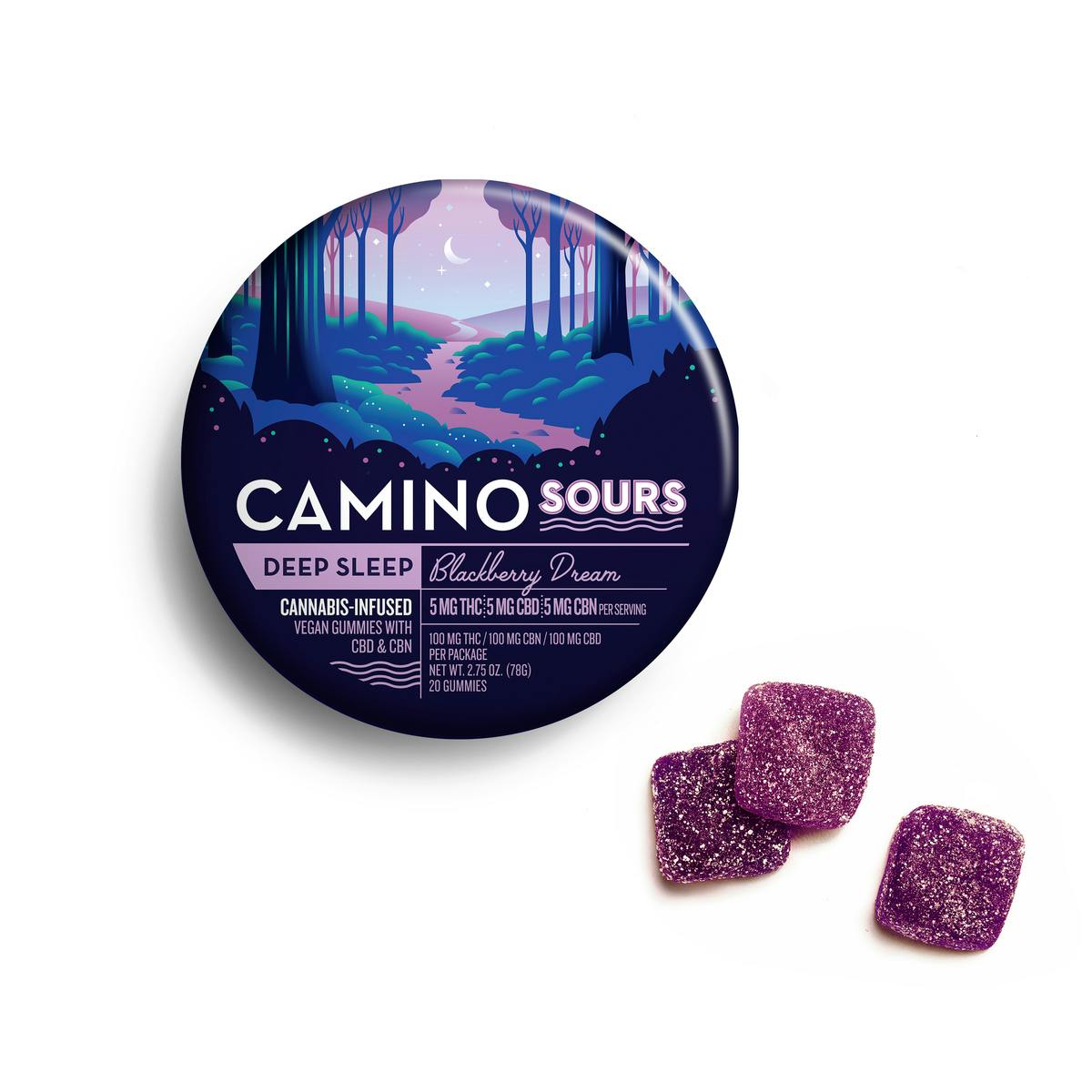 Blackberry Dream | 1:1:1 THC:CBD:CBN Gummies | 100mg
