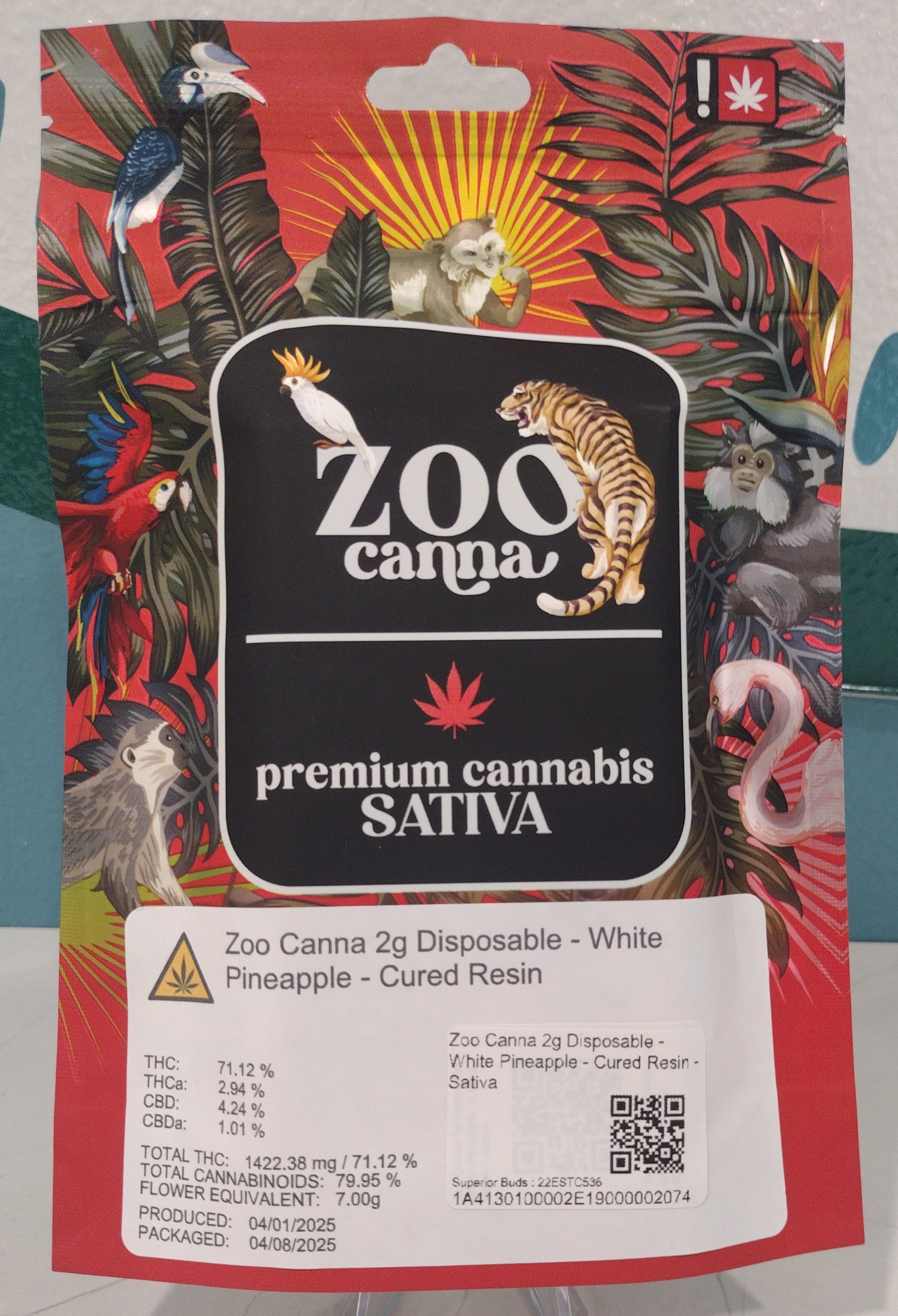 White Pineapple - 2g Cured Resin Disposable