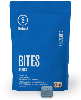 Select | Edible | Classic Bites 2.0 |  Blueberry | 10 Pk | 100mg-Indica