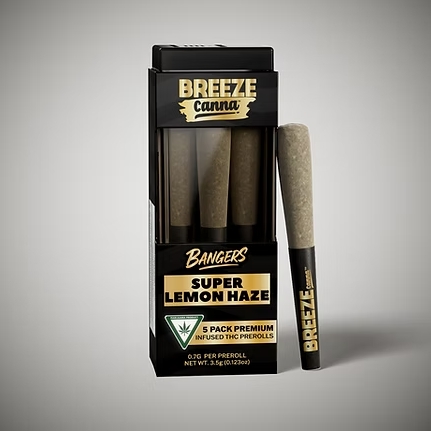 Breeze Bangers Pre Roll - Super Lemon Haze (5pk)