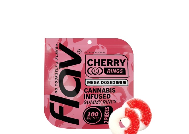 Flav - Cherry Gummy Rings 2pk - 100mg