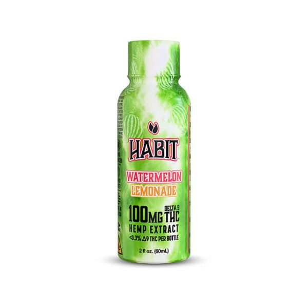Habit - THC Shot - High Spectrum - 2fl oz - 100 MG - Watermelon Lemonade