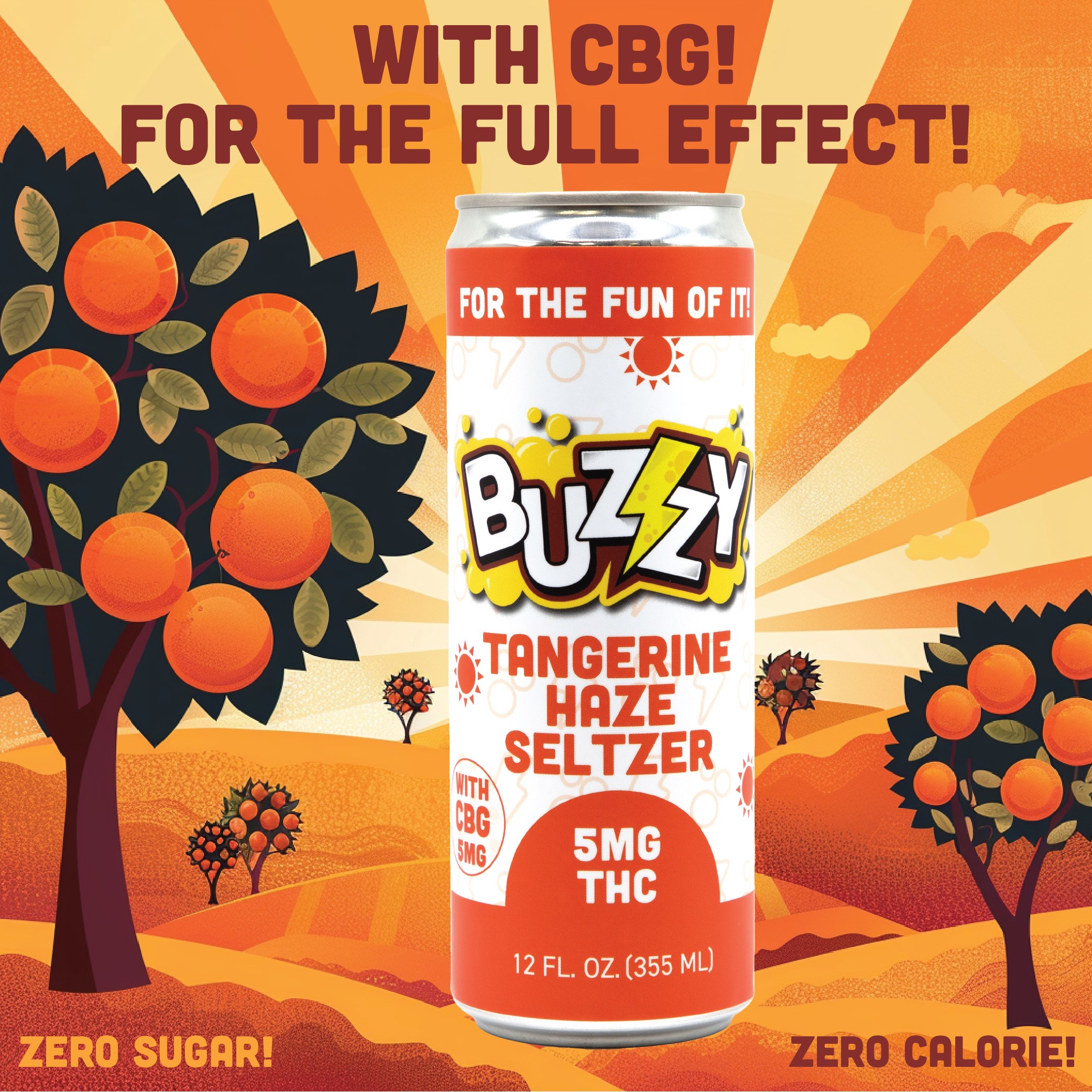 Tangerine Haze Seltzer | 1:1 THC:CBG | 5mg product photo