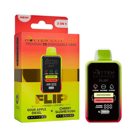 Mitten Extracts Sour Apple Diesel / Cherry Slushie Kush Flip Disposable 2g