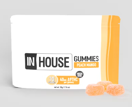 Peach Mango Fast Acting Gummies (40mg/400mg) (In House) (Medical Only)
