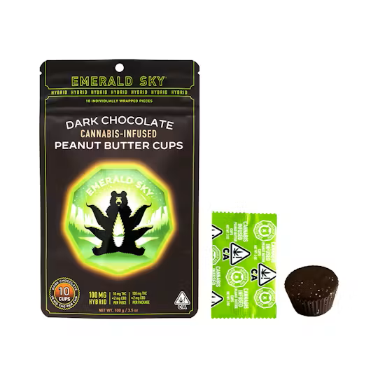 Dark Chocolate Peanut Butter Cups 10PK 100MG Hybrid
