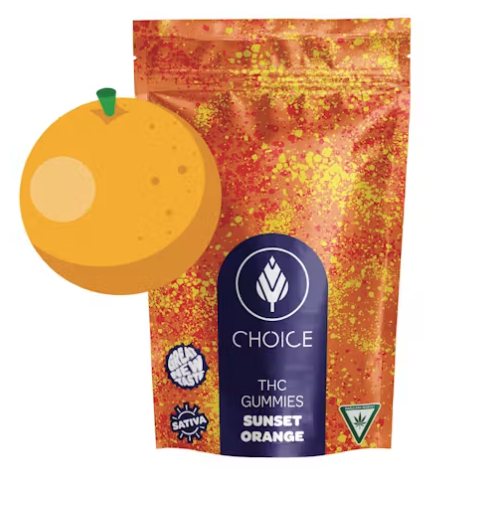 CHOICE | 100MG GUMMIES | SUNSET ORANGE
