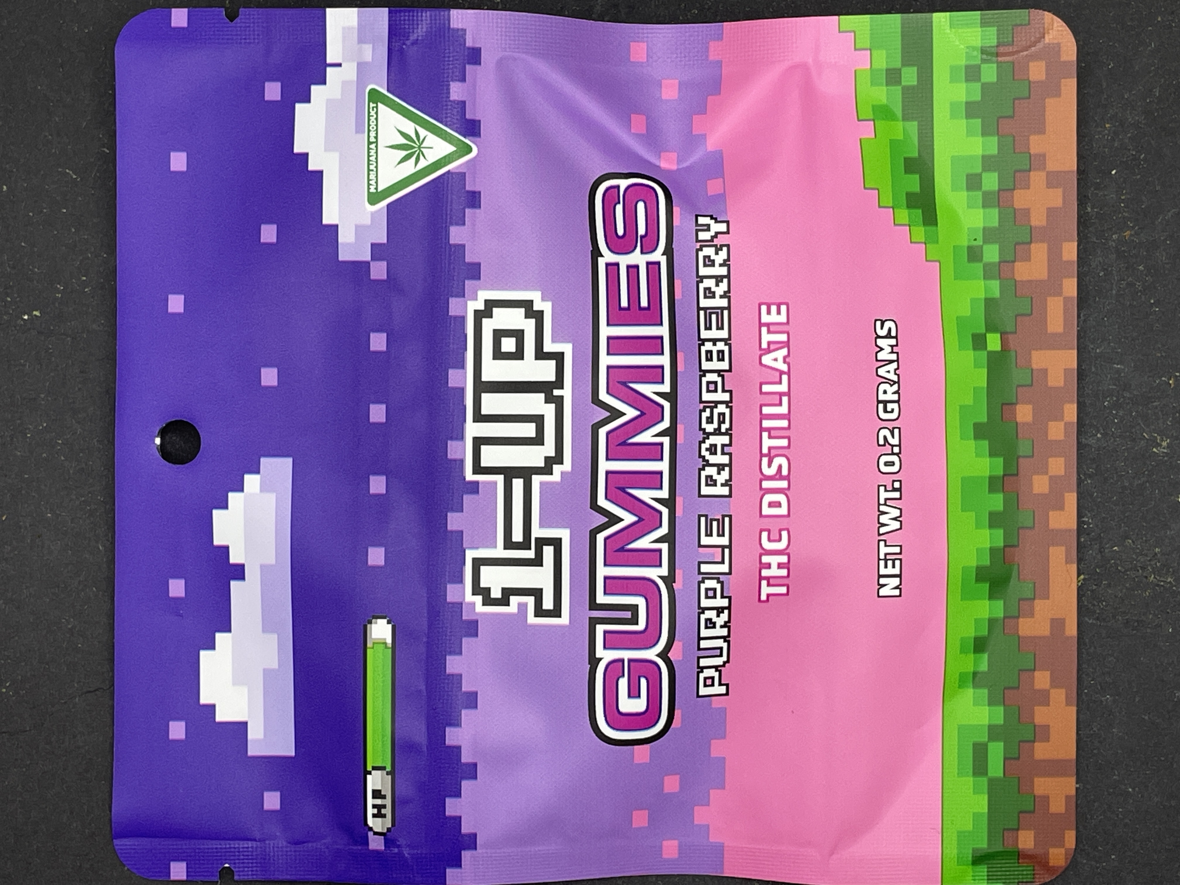 | 1 UP Gummy : Purple Raspberry 200mg gummy |
