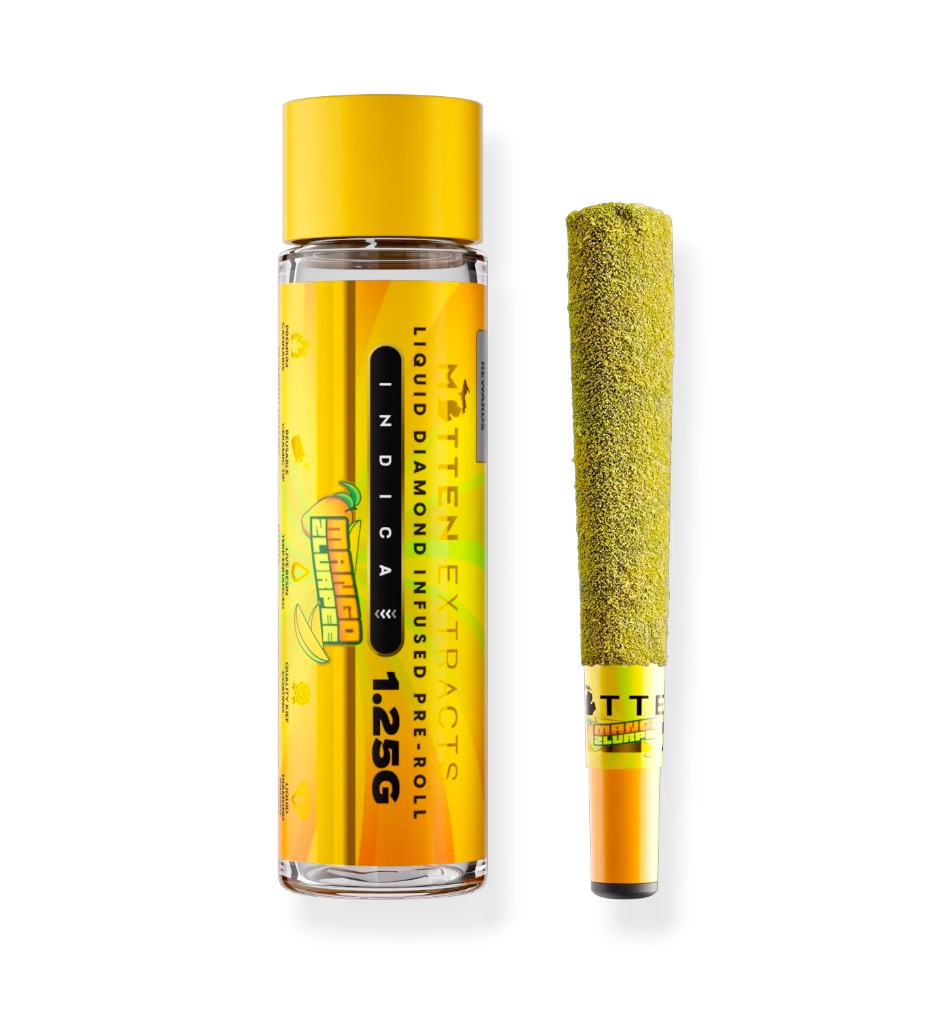 Mitten Extracts - 1.25g Infused Preroll - Mango Zlurpee