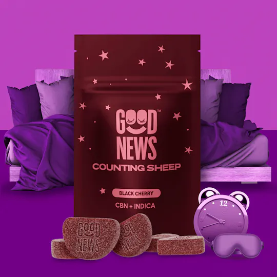 GOOD NEWS Gummies 100mg: Counting Sheep 2:1 THC:CBN 10pc