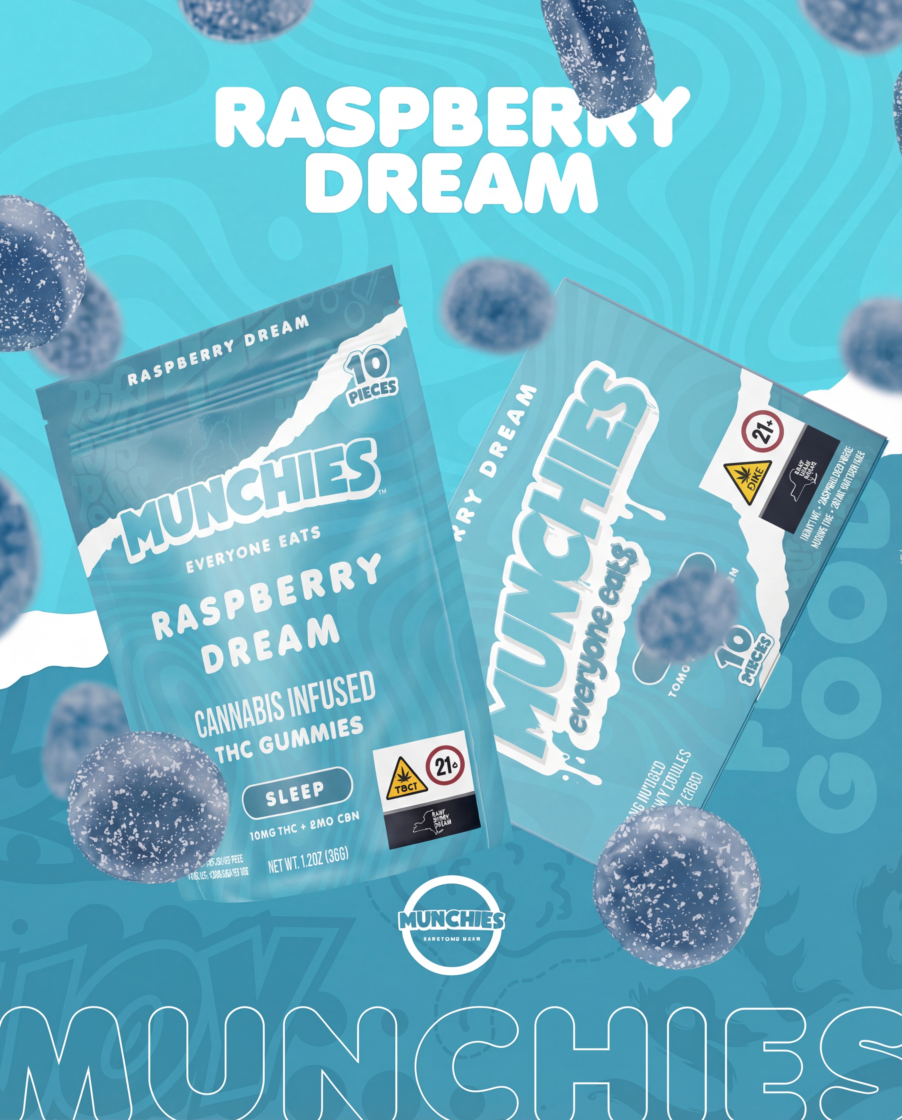 Munchies | Raspberry Dream | Gummies | 10pk