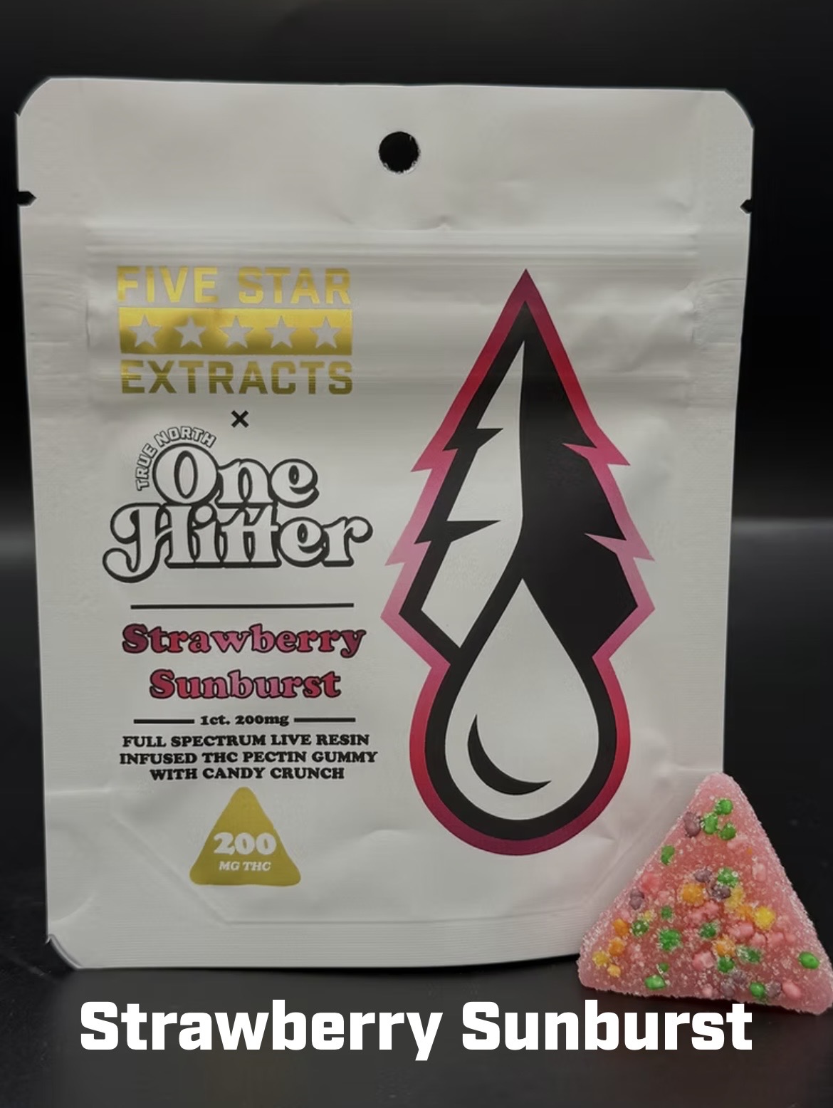True North One Hitter Gummie Strawberry Sunburst 200mg