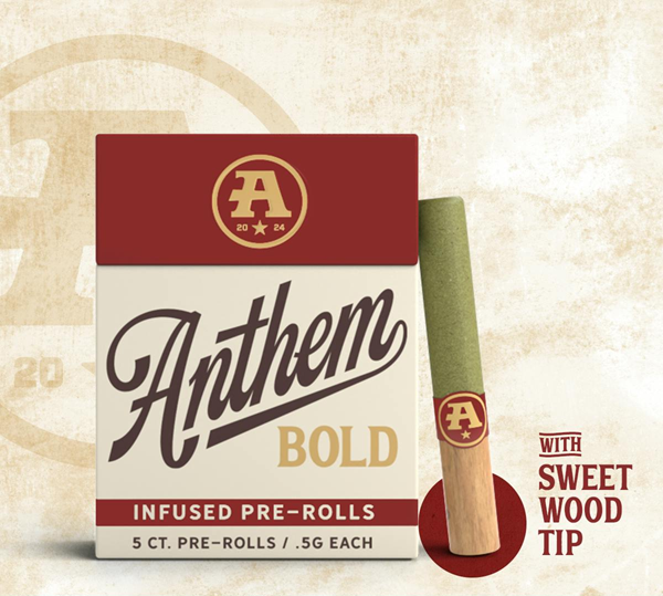 Anthem | Maui Mango | BOLD Infused Pre-Rolls 5PK 2.5g w/ Sweet Wood Tips