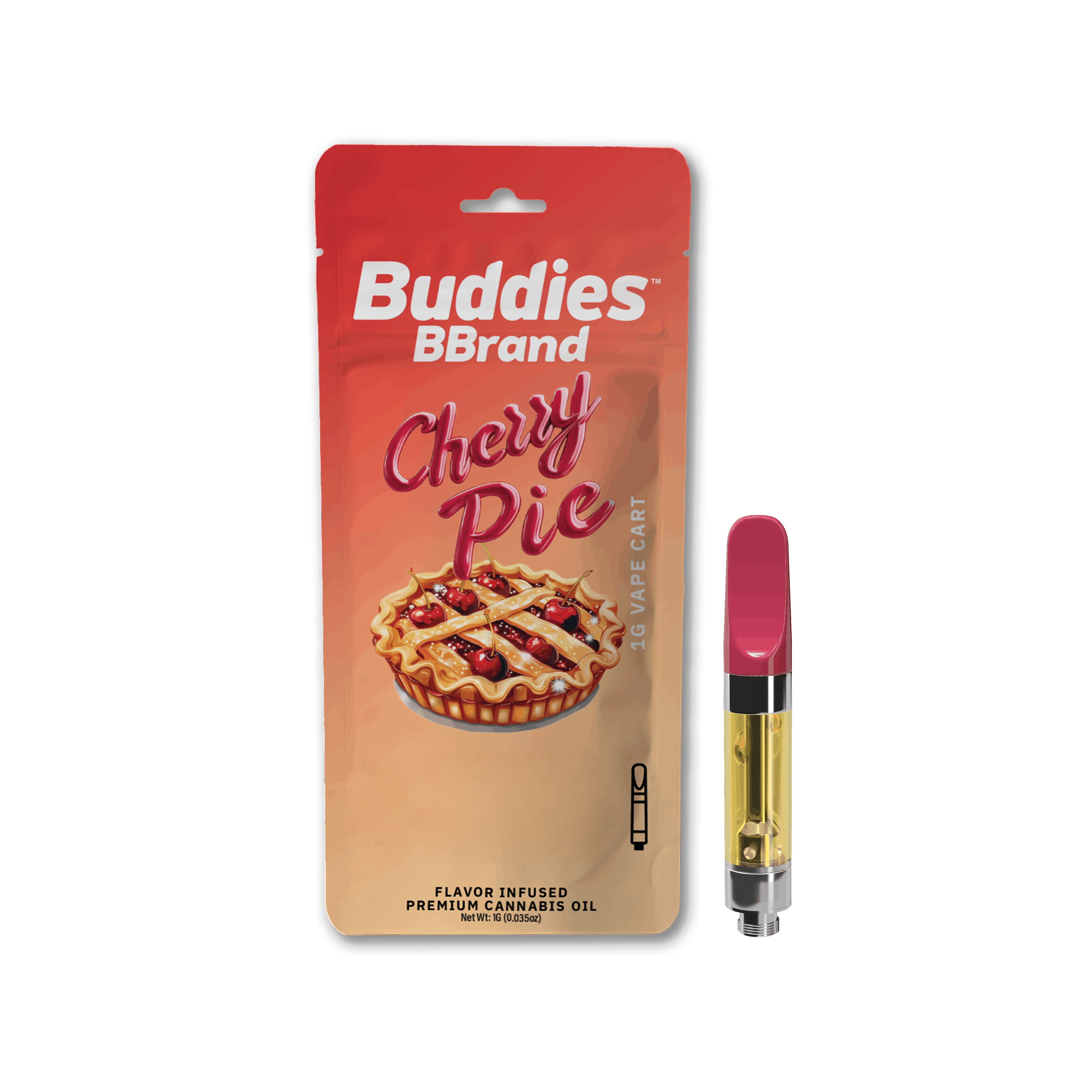 BUDDIES - VAPE DISTILLATE - 1G - CHERRY PIE